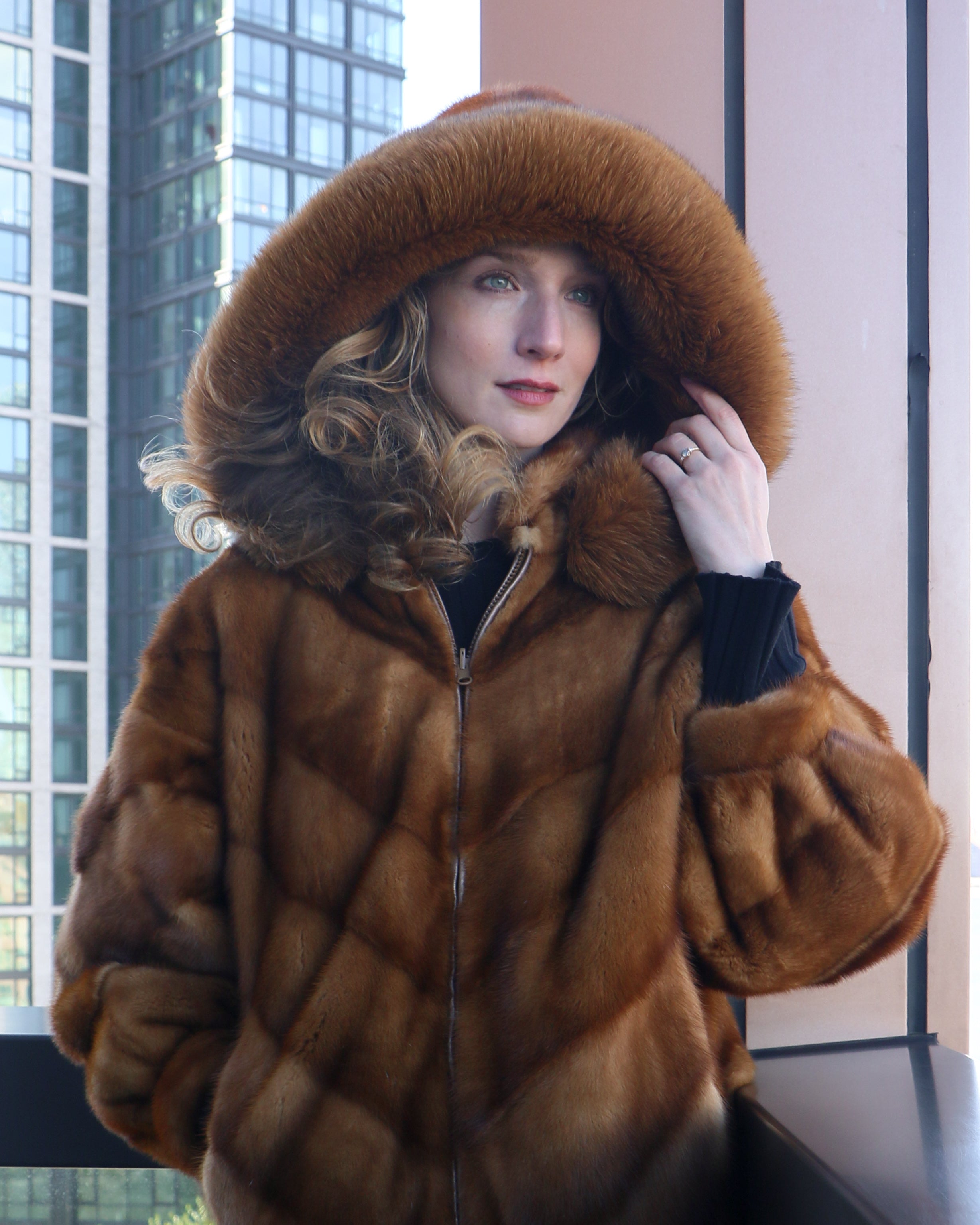Pierre Balmain Dark Brown Mink Coat- Size L – VintageFurs