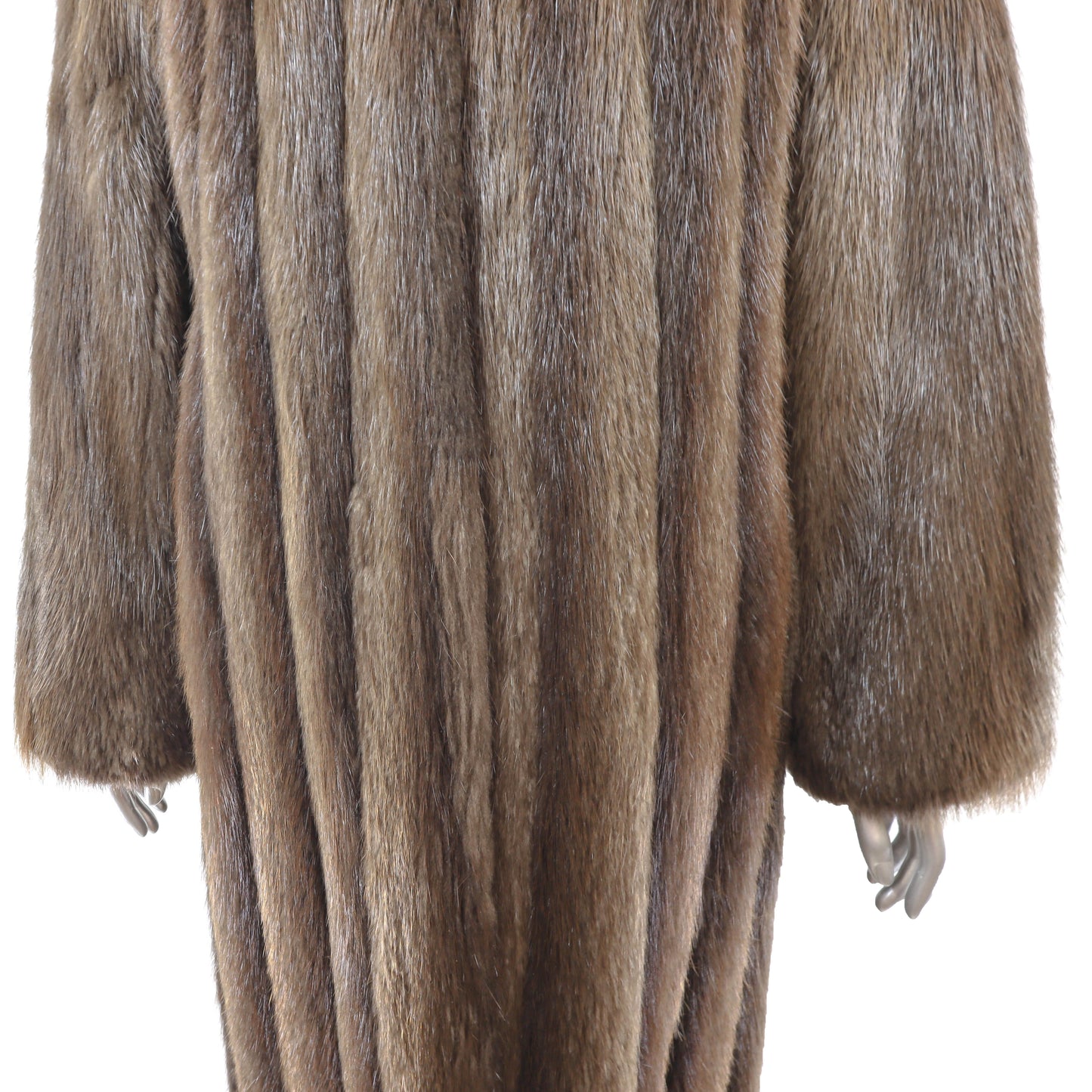 Beaver Coat with Detachable Hood- Size M