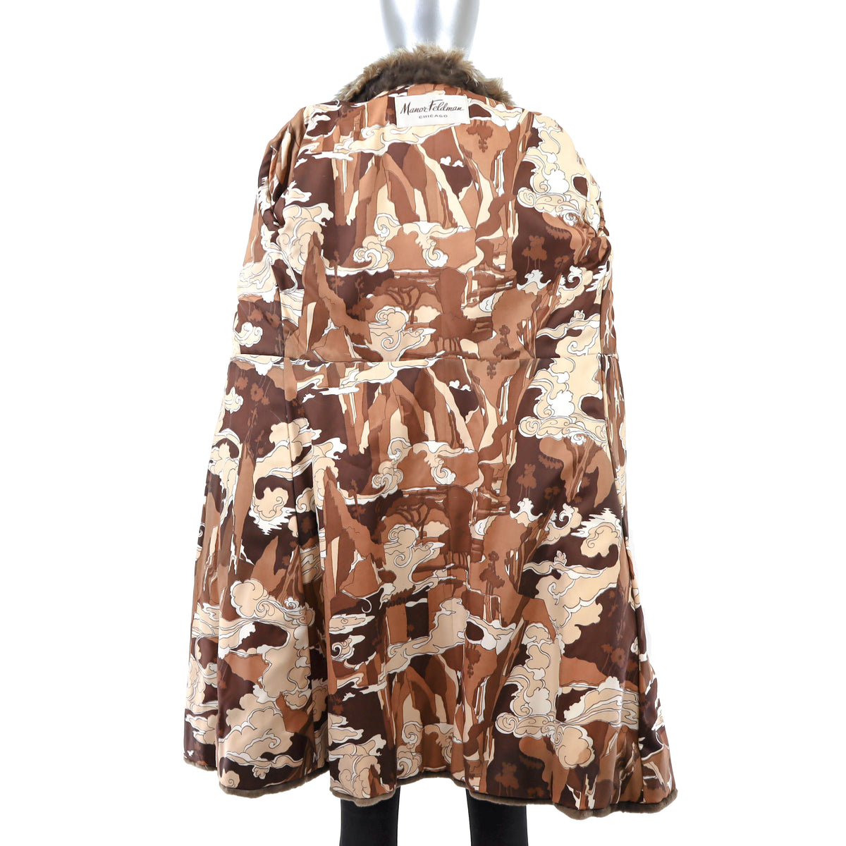 Sheared Beaver Coat with Lynx- Size S