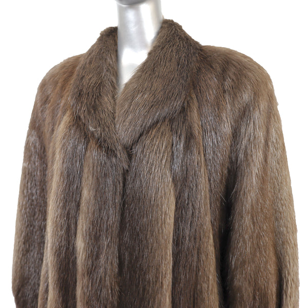Full Length Beaver Coat- Size S