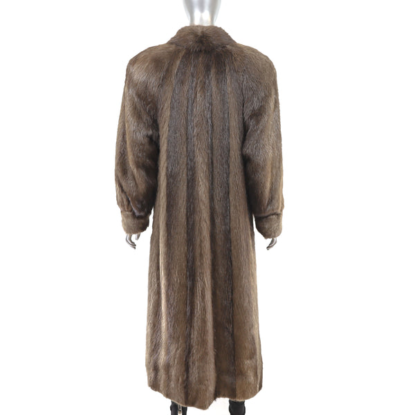 Full Length Beaver Coat- Size S