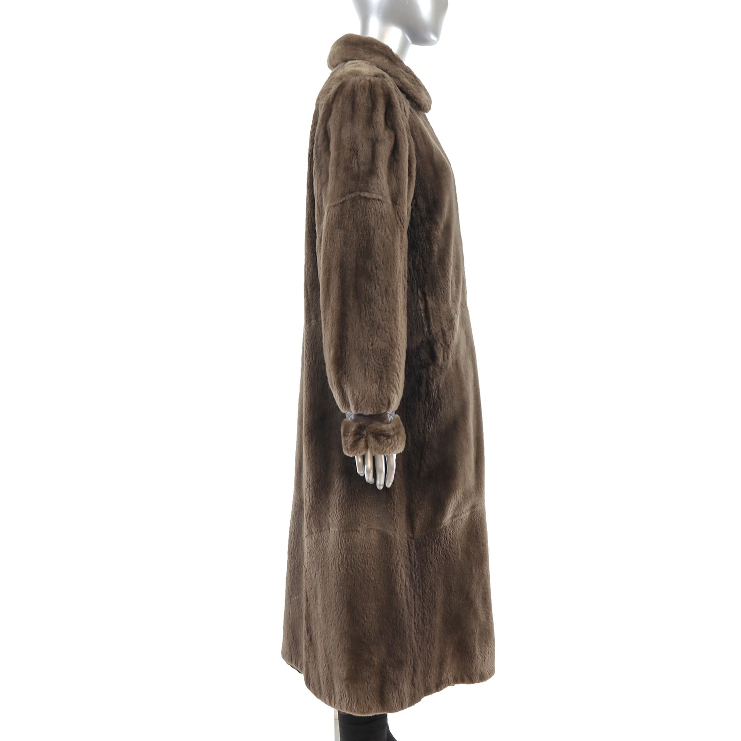 Sheared Beaver Coat with Detachable Lining- Size M