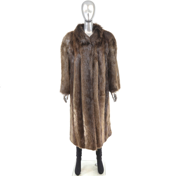 Rosendorf/ Evans Full Length Beaver Coat- Size XXL