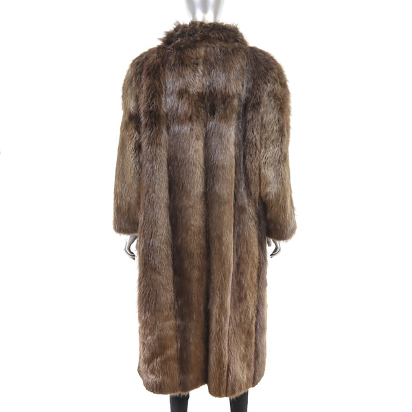 Rosendorf/ Evans Full Length Beaver Coat- Size XXL