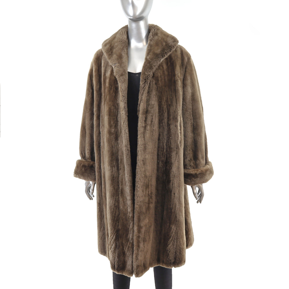 Sheared Beaver Coat- Size L