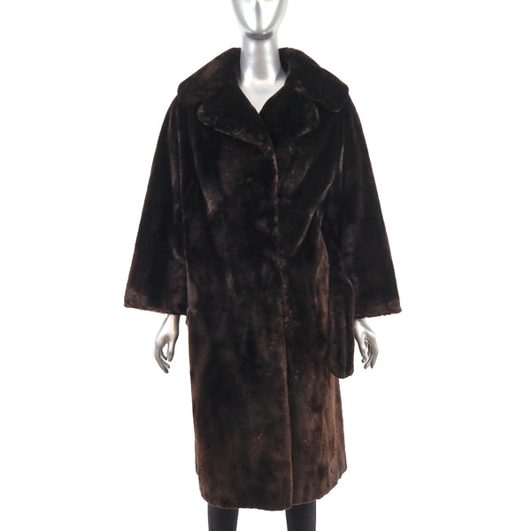 Sheared Beaver Coat- Size M