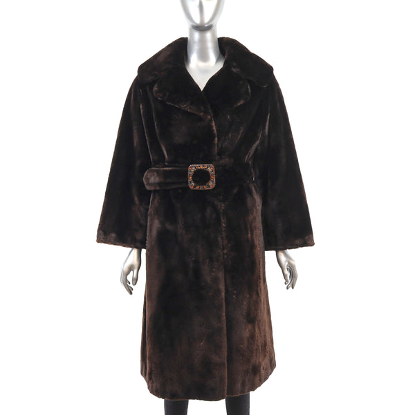 Sheared Beaver Coat- Size M