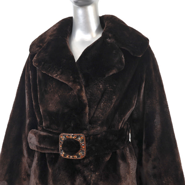 Sheared Beaver Coat- Size M