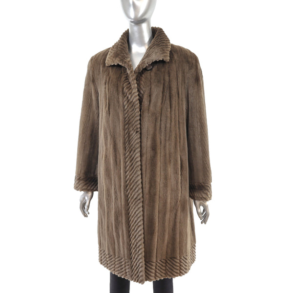 Sheared Beaver Coat- Size XL