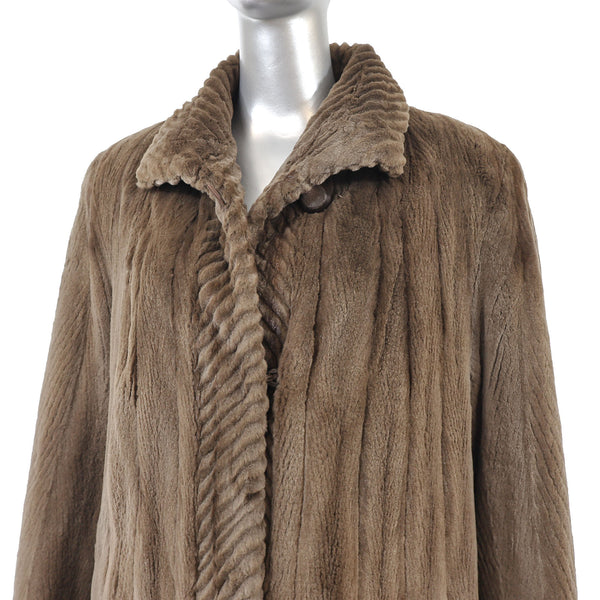 Sheared Beaver Coat- Size XL
