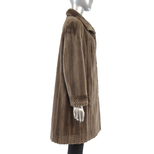 Sheared Beaver Coat- Size XL