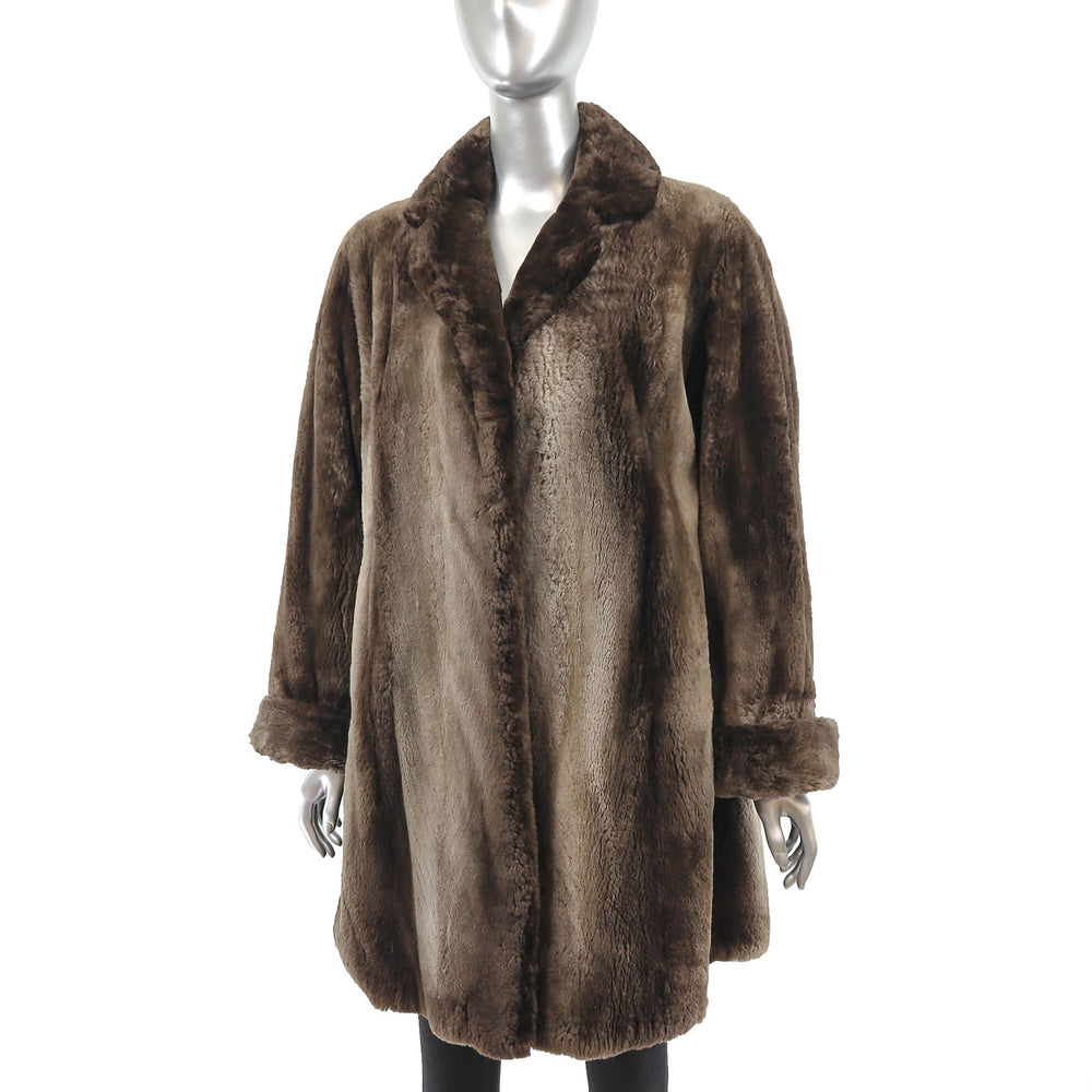 Sheared Beaver 3/4 Coat- Size L