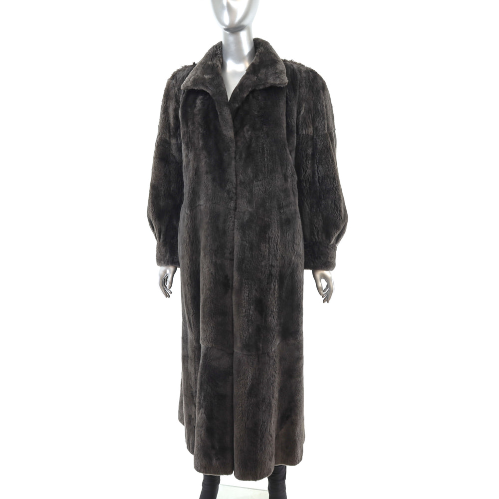 Sheared Beaver Coat Reversible to Leather- Size XXL