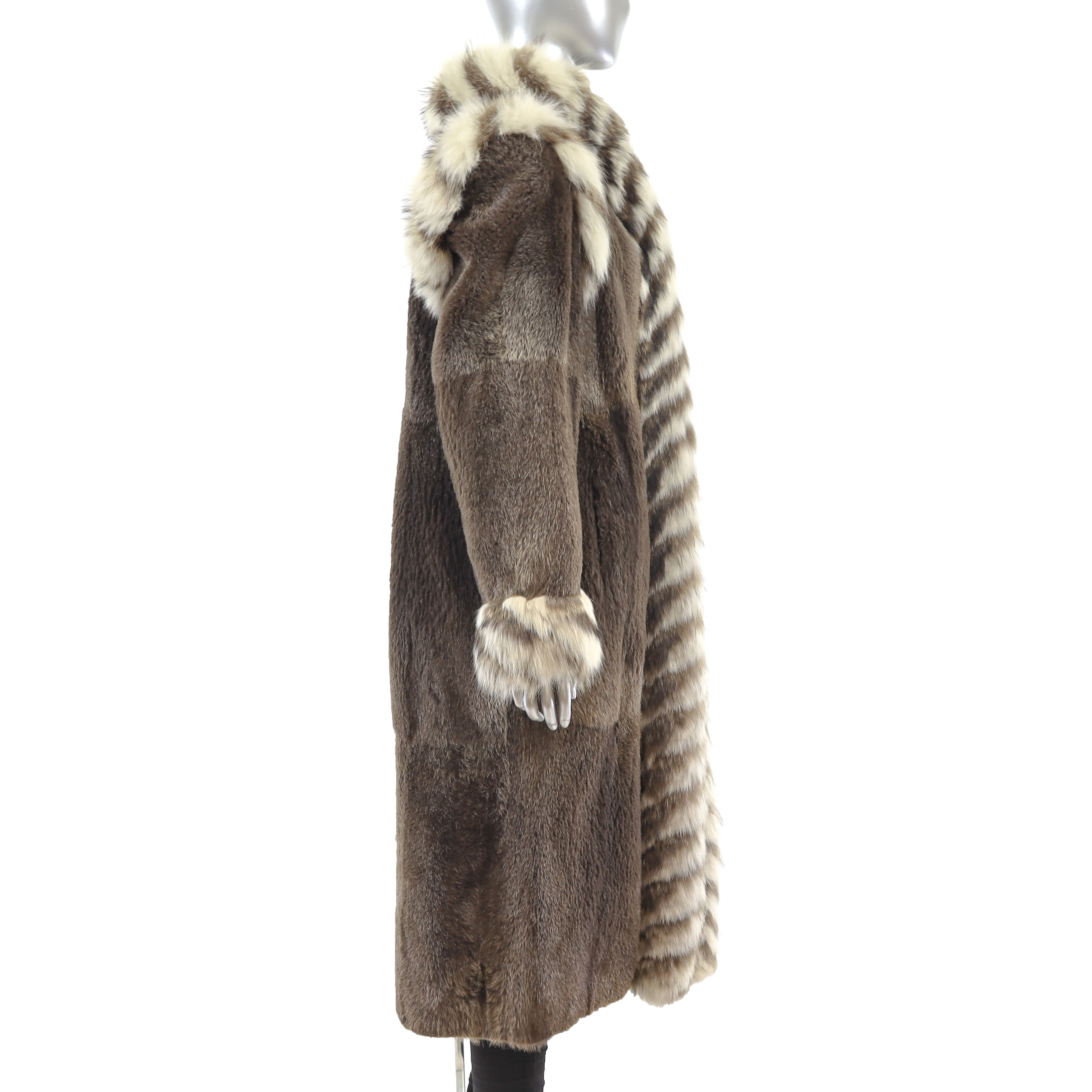 Saint laurent fox fur coat cheap