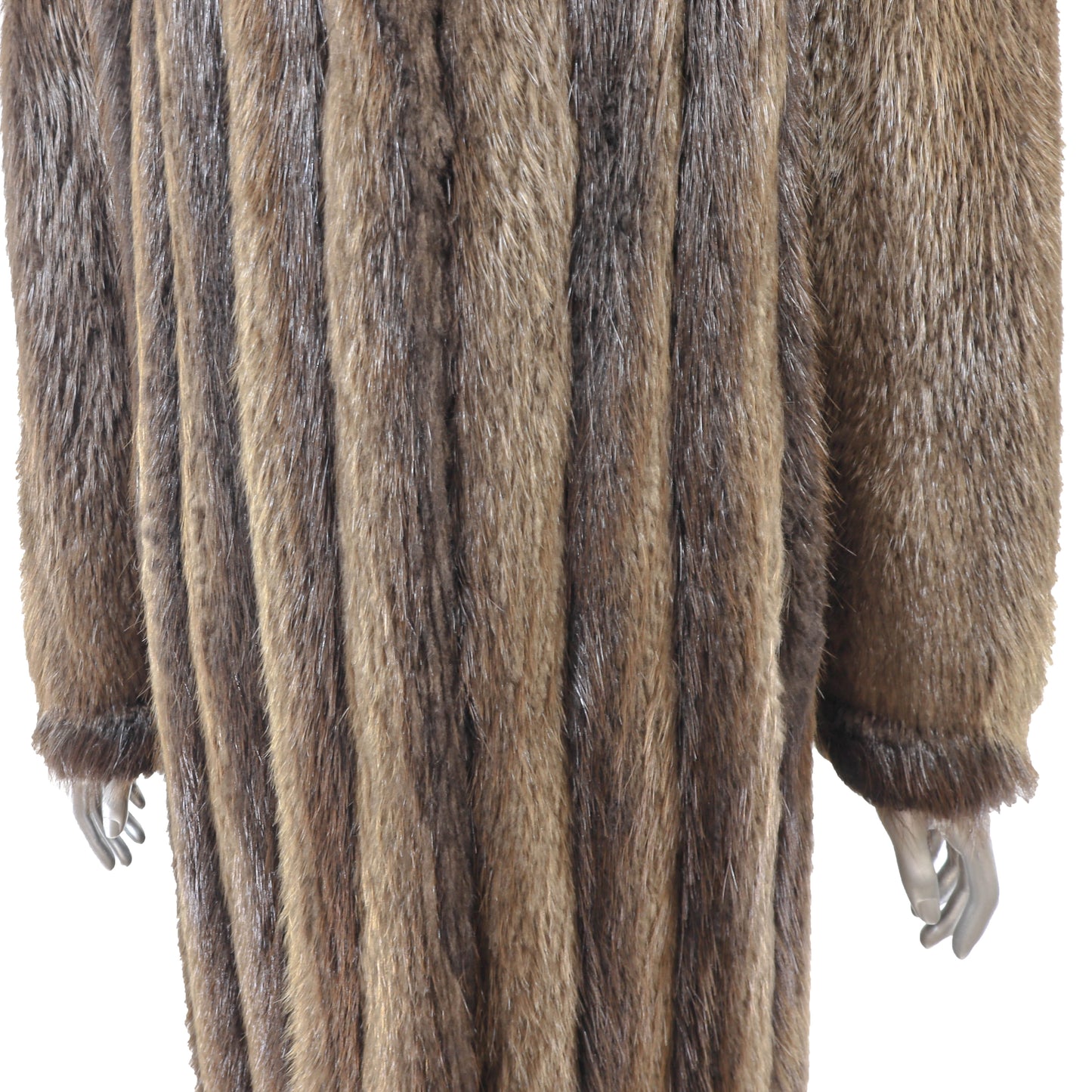 Brown Beaver Coat- Size M