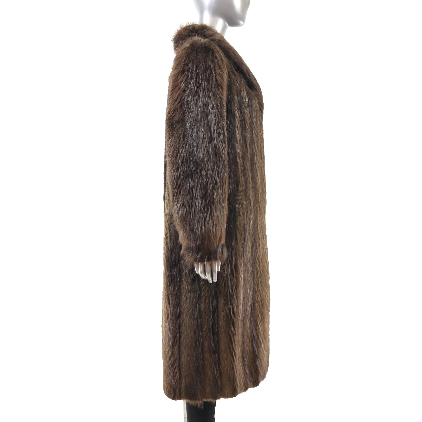Brown Beaver Coat- Size M