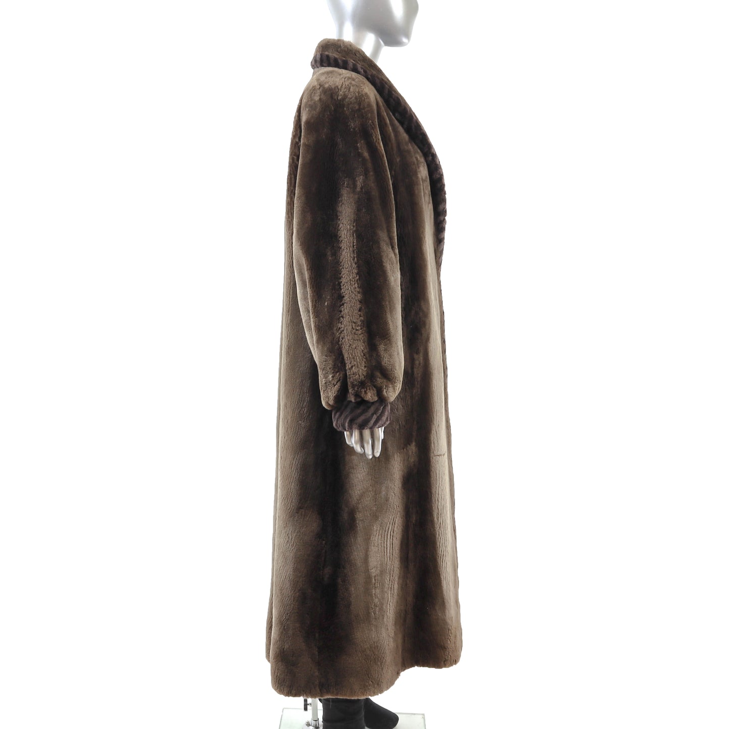 Brown Sheared Beaver Coat- Size L
