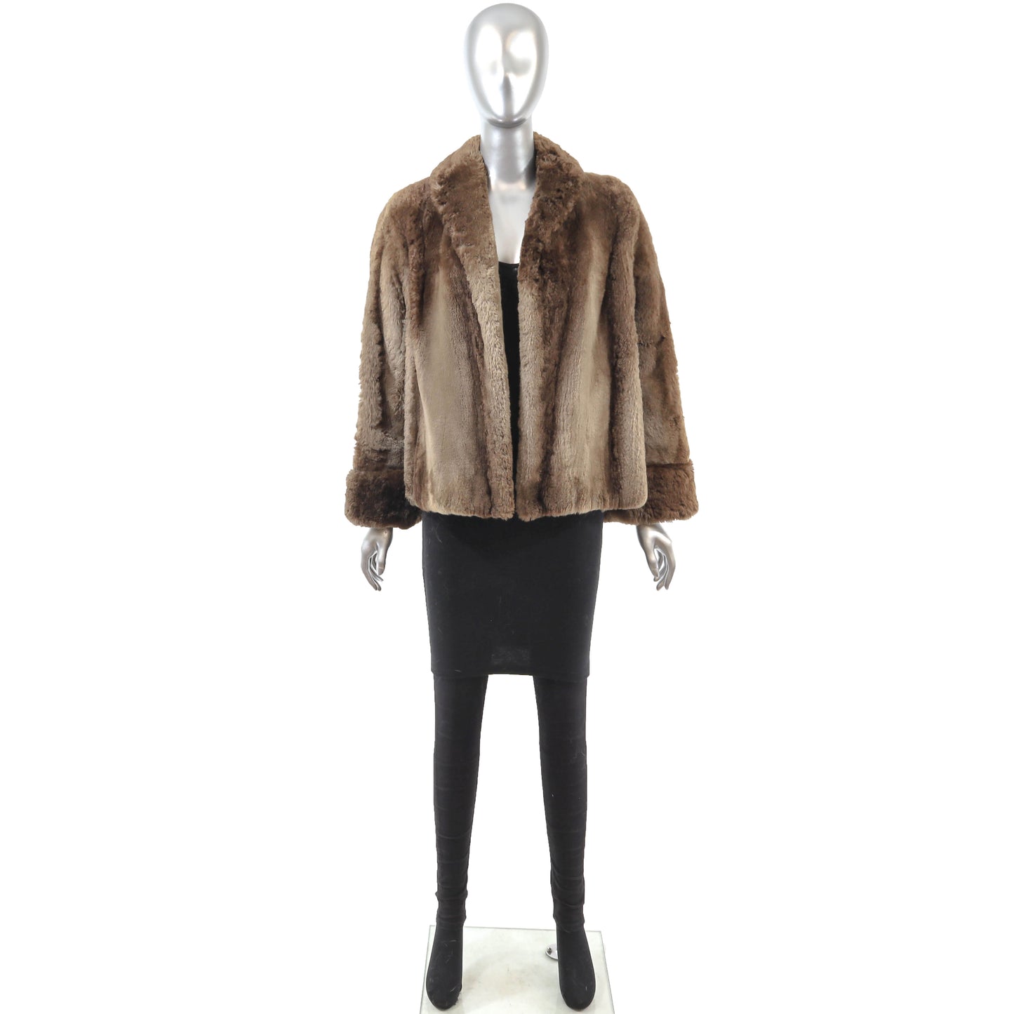 Brown Sheared Beaver Jacket- Size M