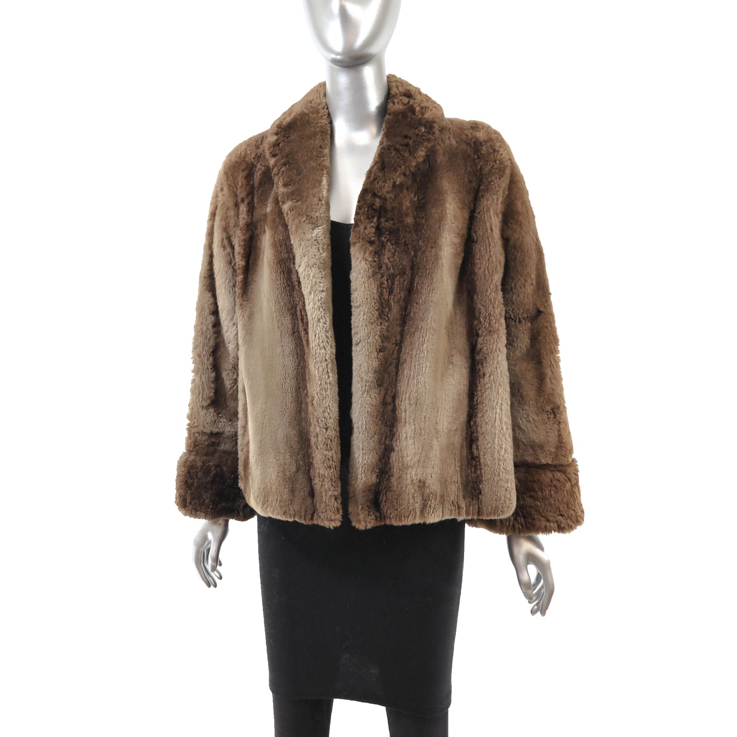 Brown Sheared Beaver Jacket- Size M