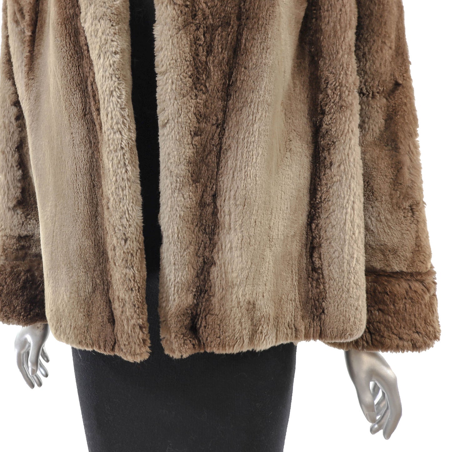 Brown Sheared Beaver Jacket- Size M