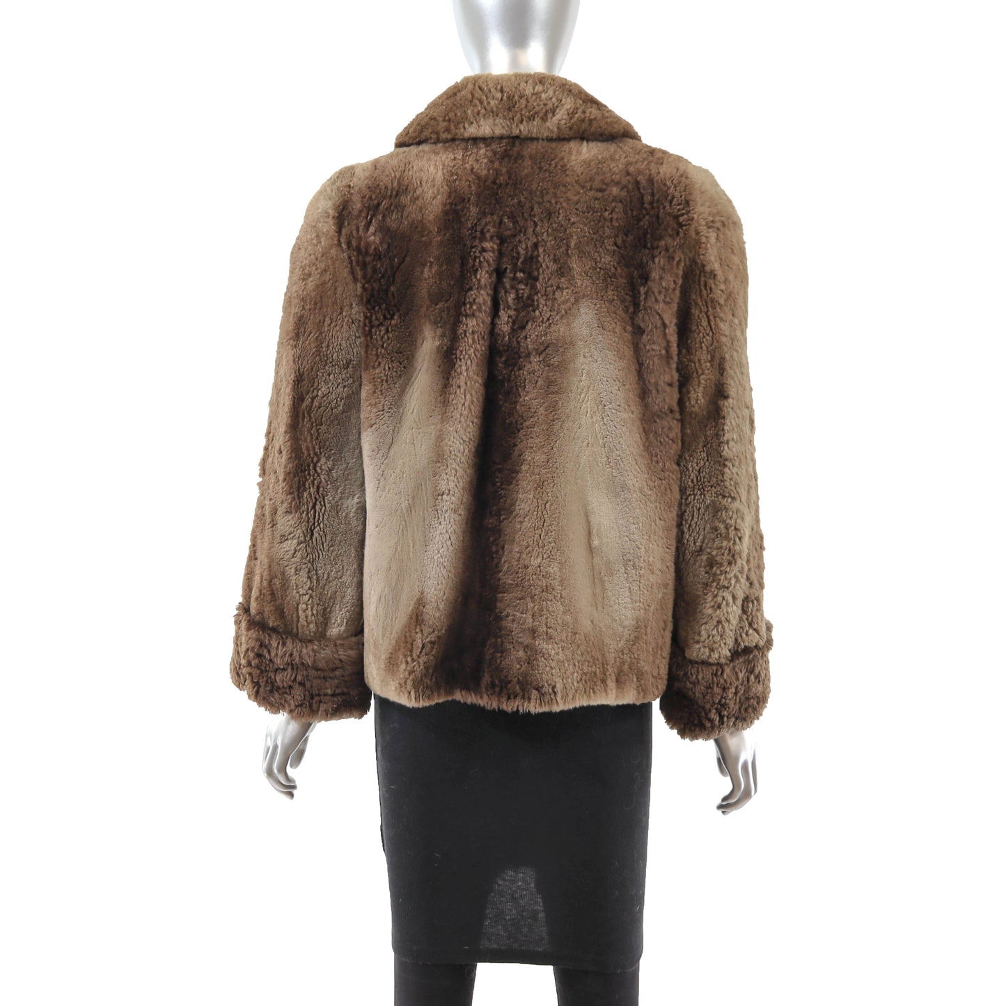 Brown Sheared Beaver Jacket- Size M
