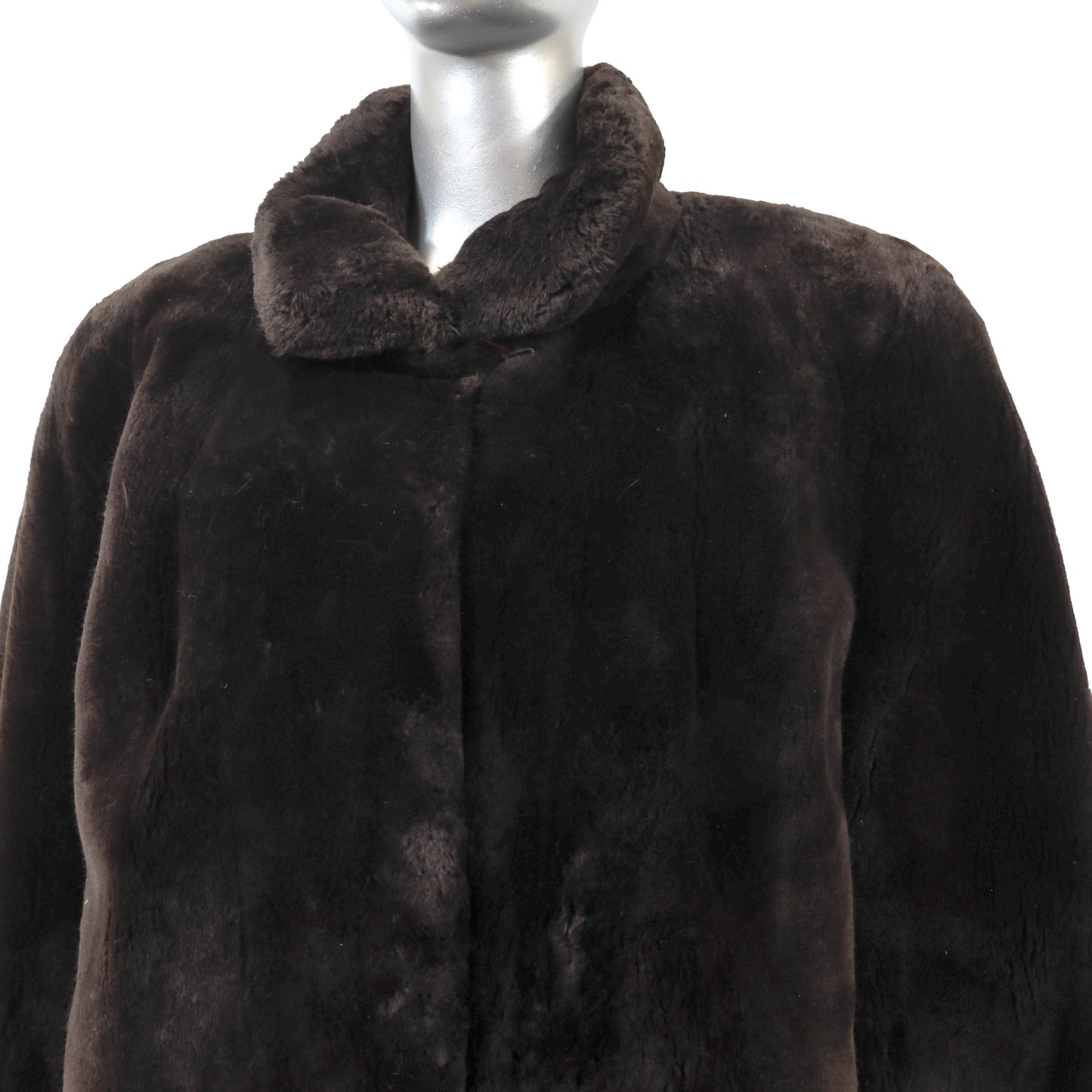 Neiman Marcus Dark Brown Sheared Beaver Jacket- Size L