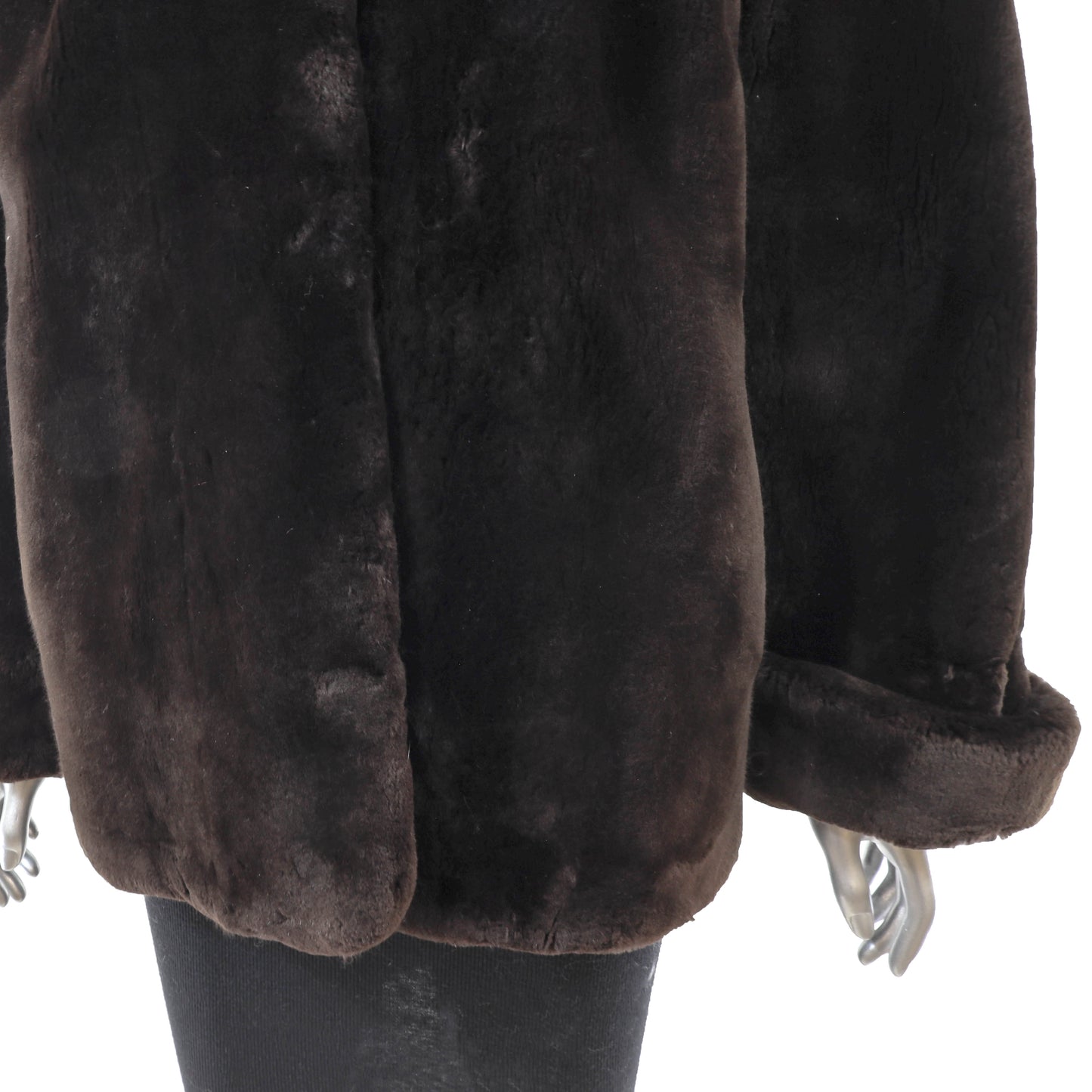 Neiman Marcus Dark Brown Sheared Beaver Jacket- Size L