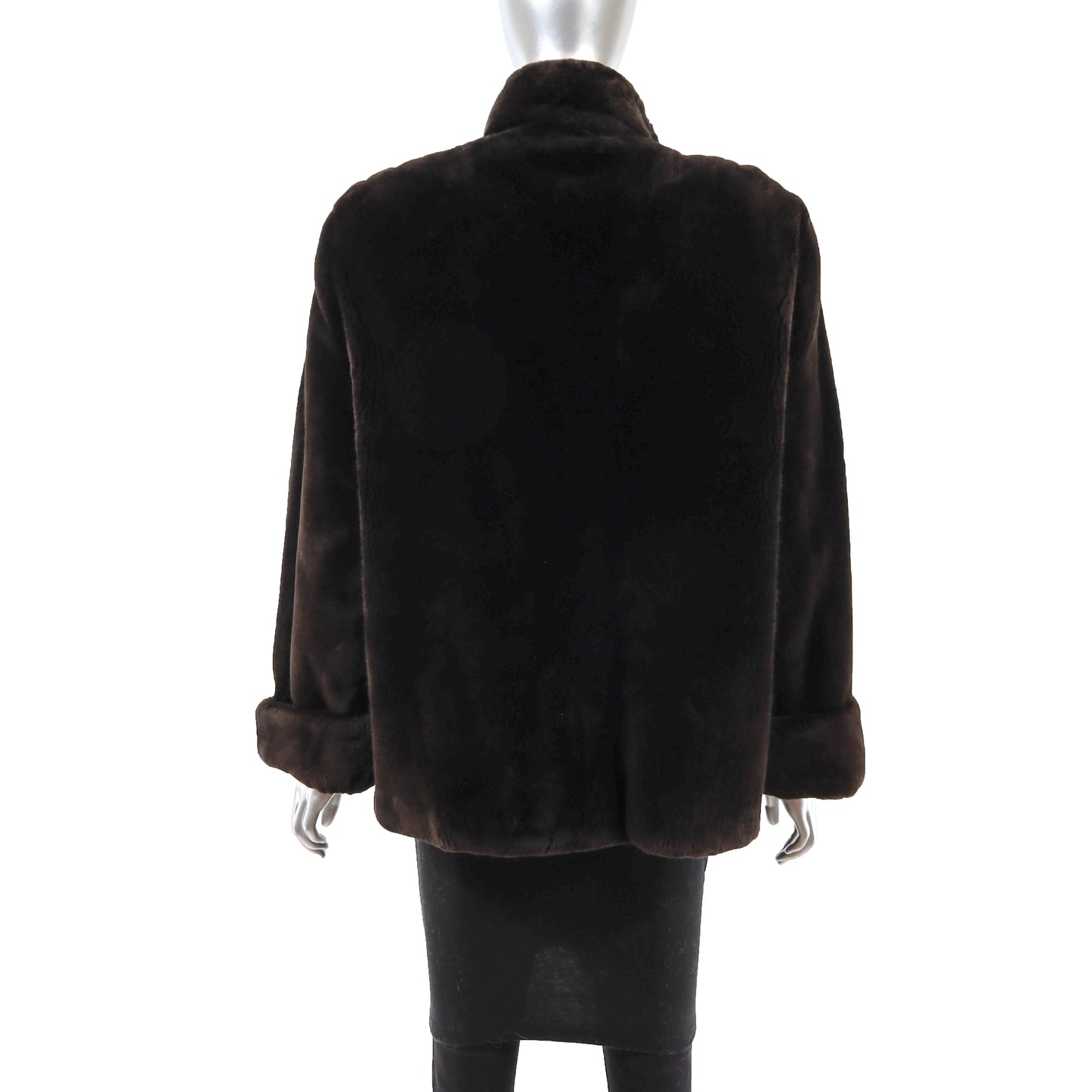 Neiman Marcus Dark Brown Sheared Beaver Jacket- Size L