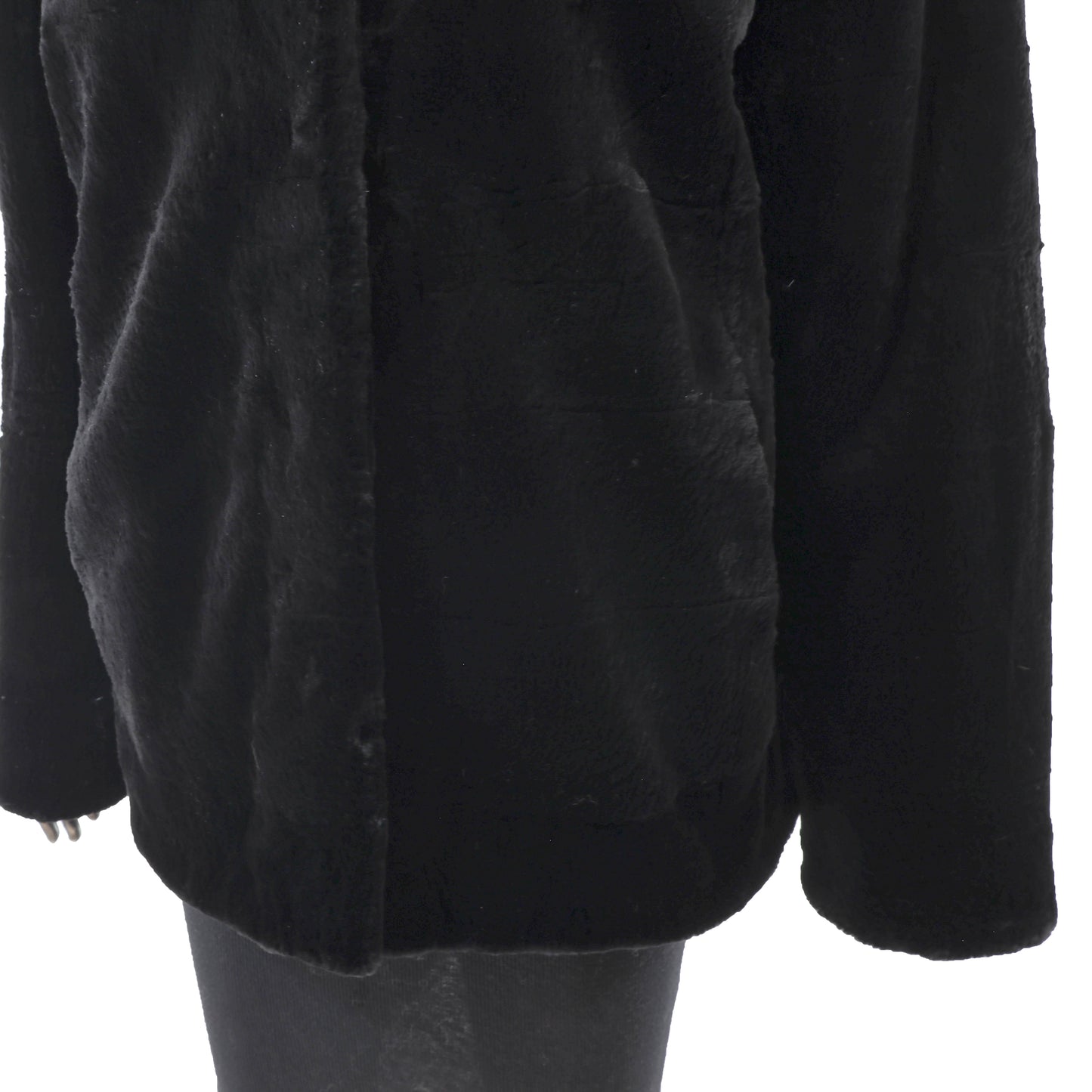 Black Sheared Beaver Jacket- Size L