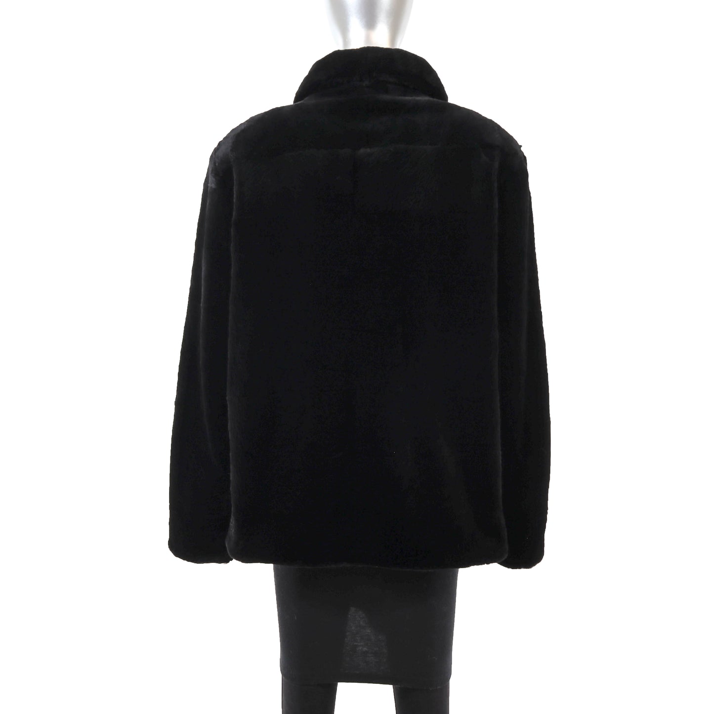 Black Sheared Beaver Jacket- Size L