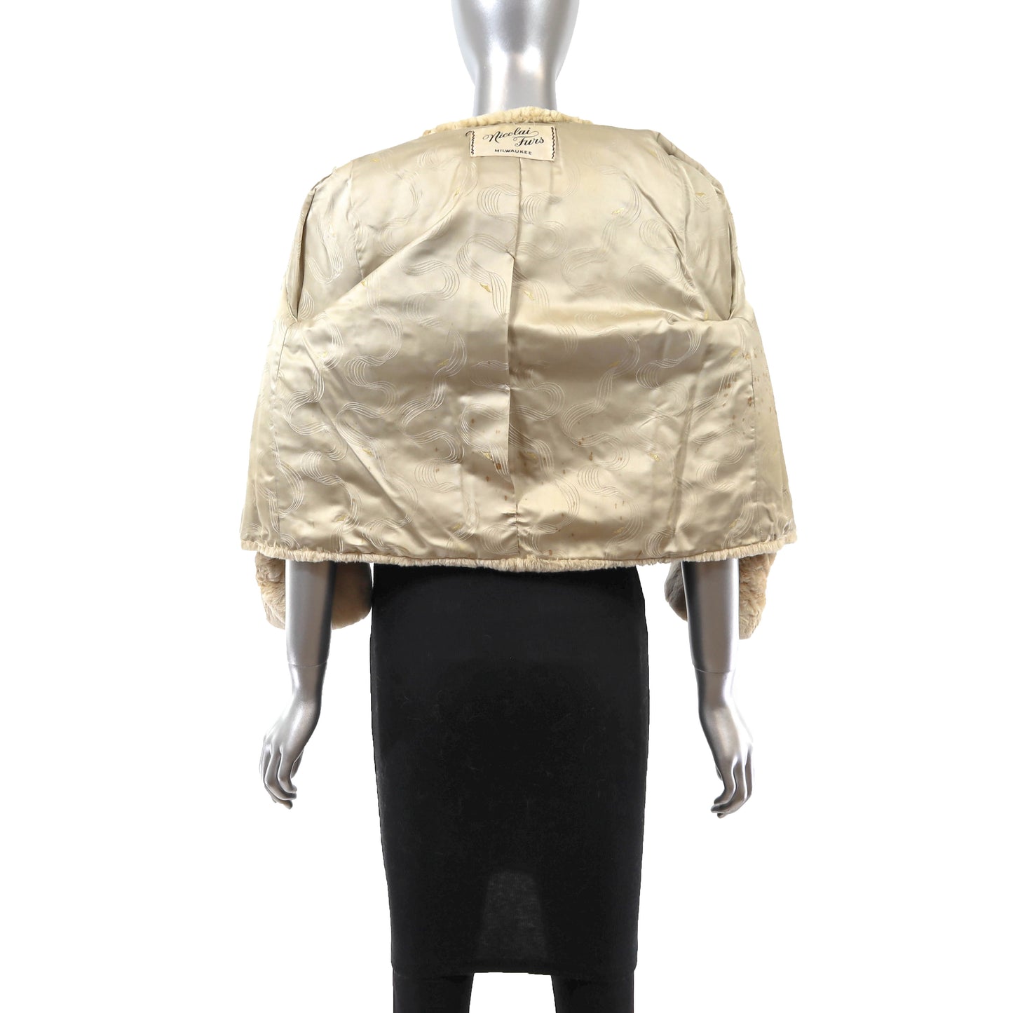 Pastel Sheared Beaver Jacket with Mink Collar- Size S