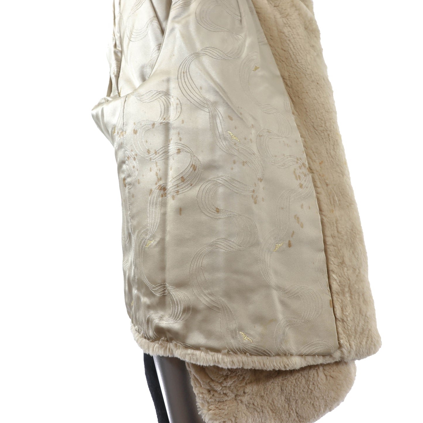 Pastel Sheared Beaver Jacket with Mink Collar- Size S