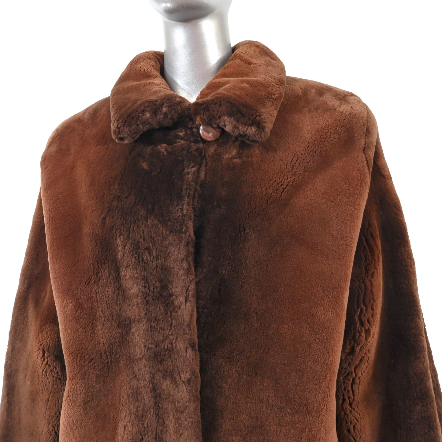 Brown Sheared Beaver Jacket- Size M