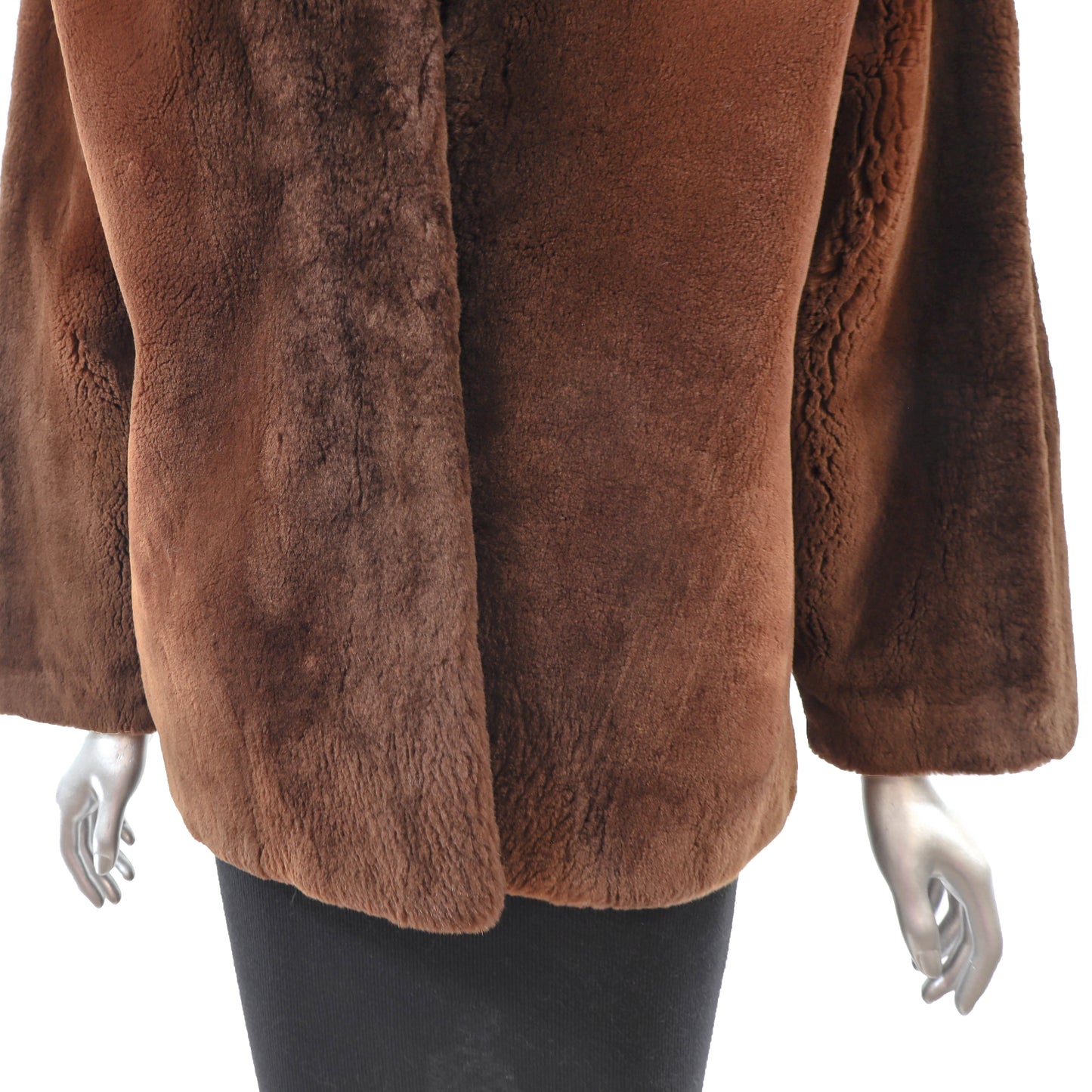 Brown Sheared Beaver Jacket- Size M