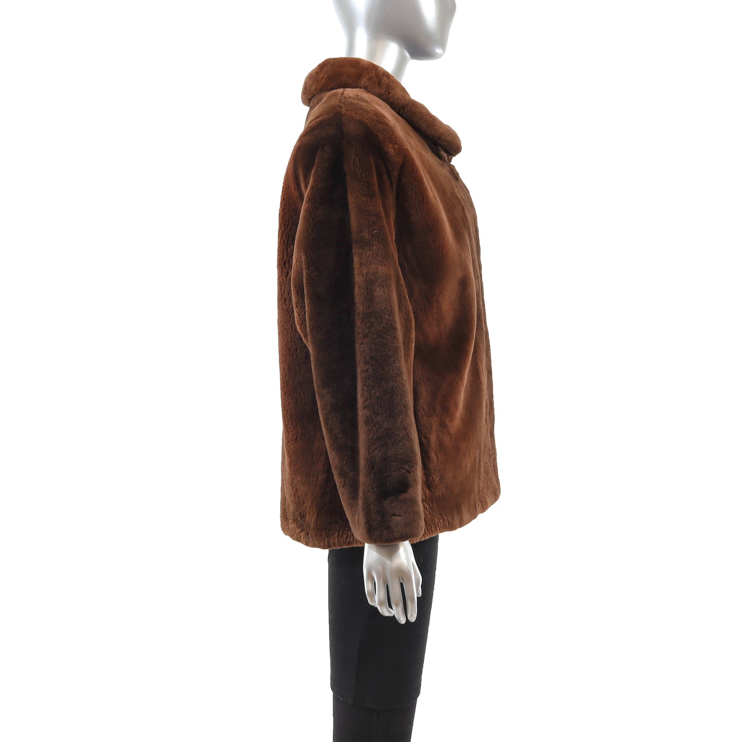 Brown Sheared Beaver Jacket- Size M