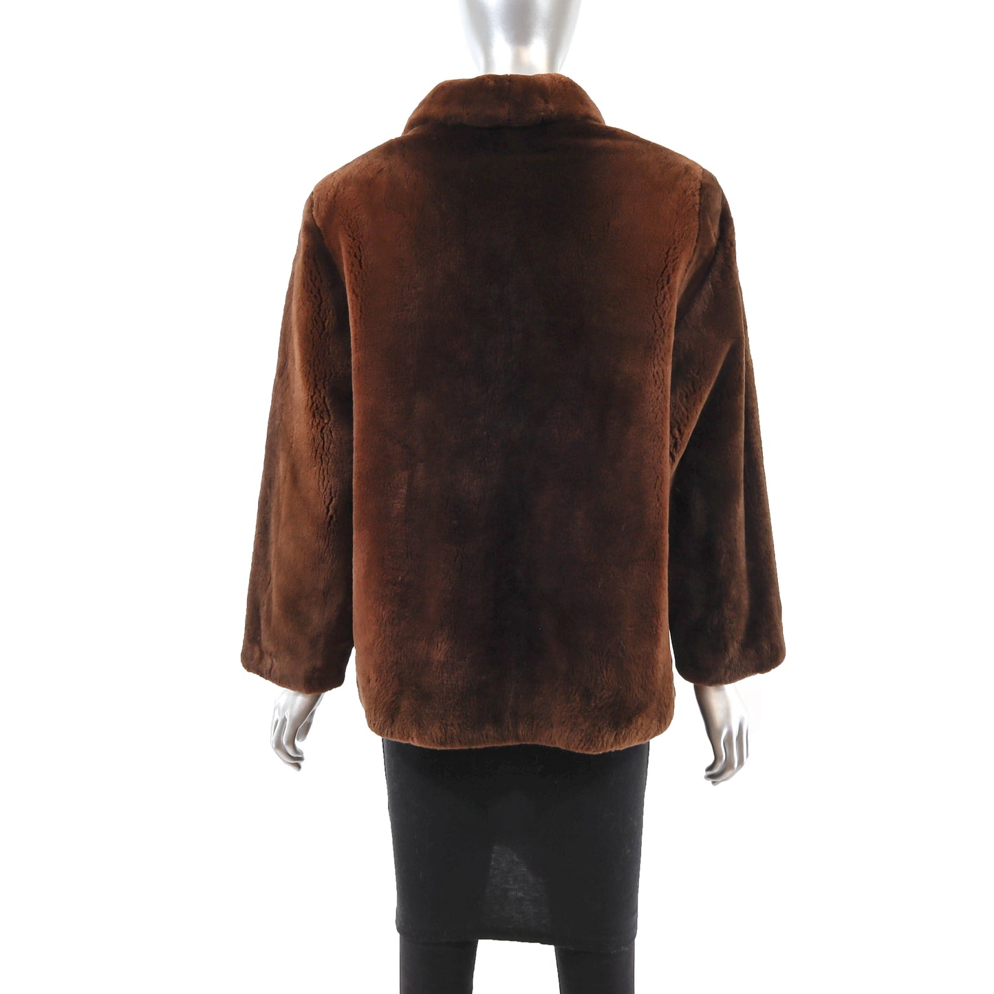 Brown Sheared Beaver Jacket- Size M