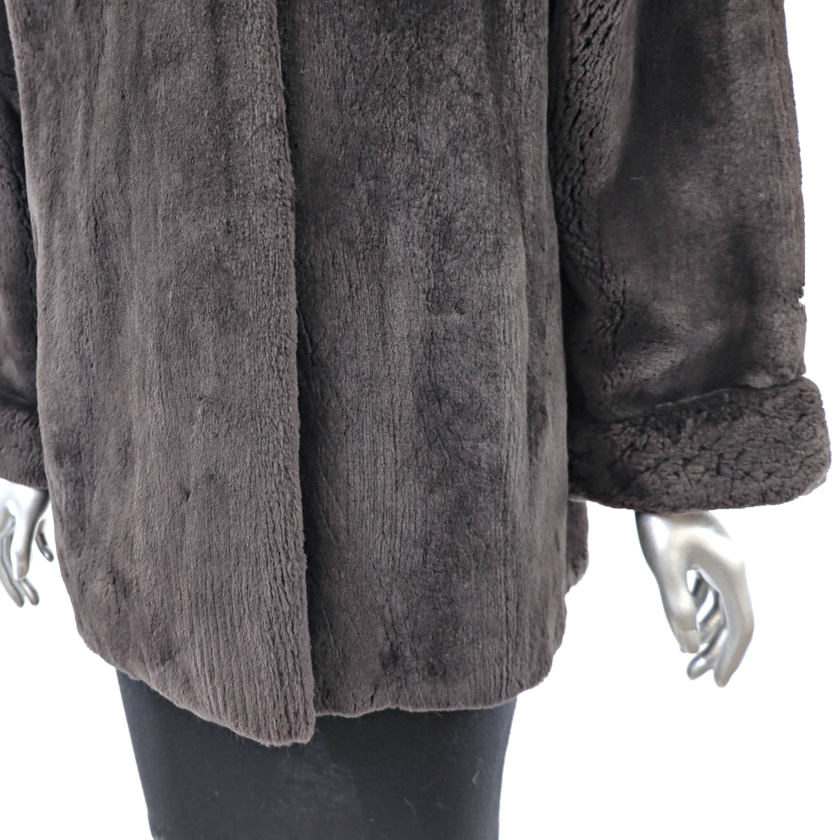 Brown Sheared Beaver Jacket- Size M