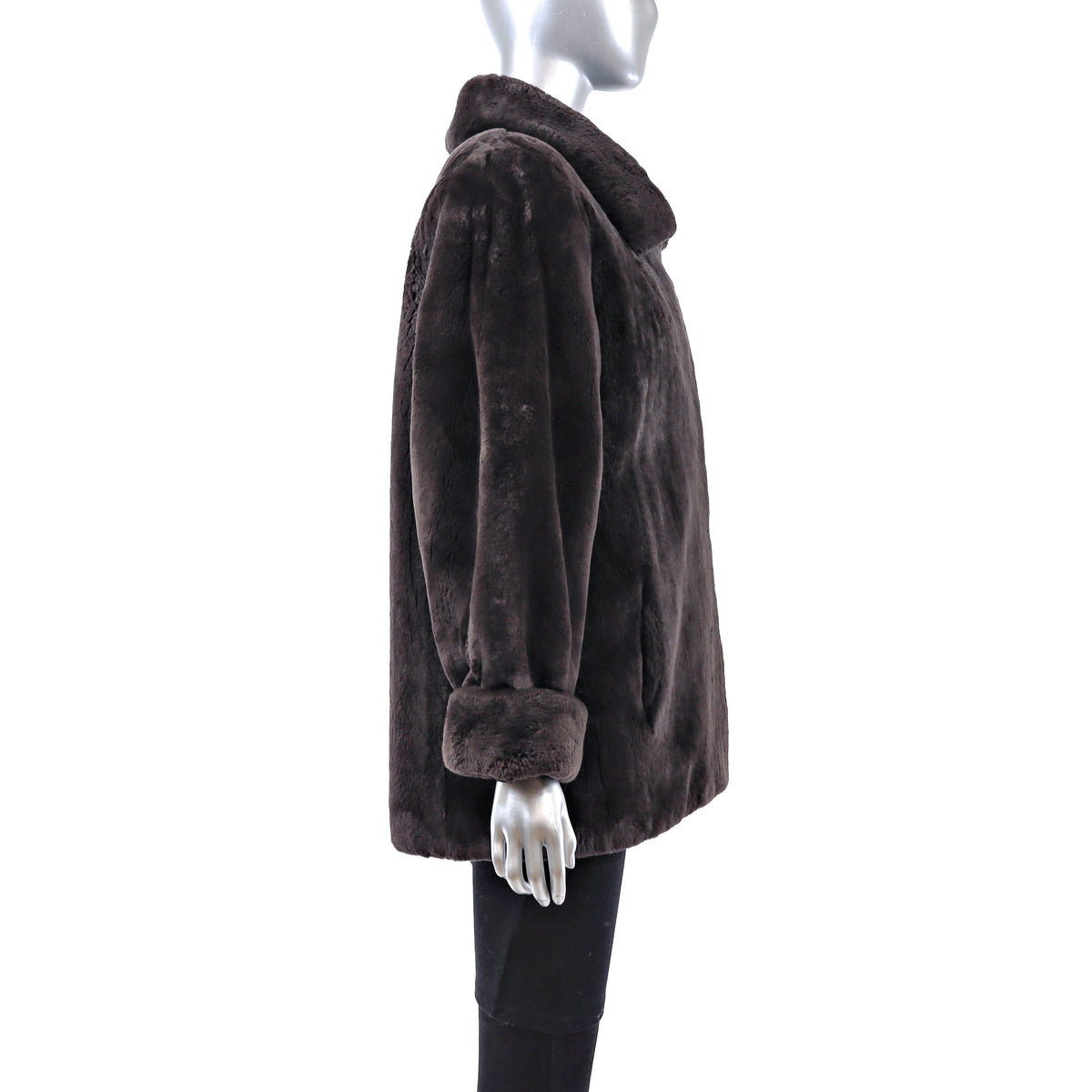 Brown Sheared Beaver Jacket- Size M
