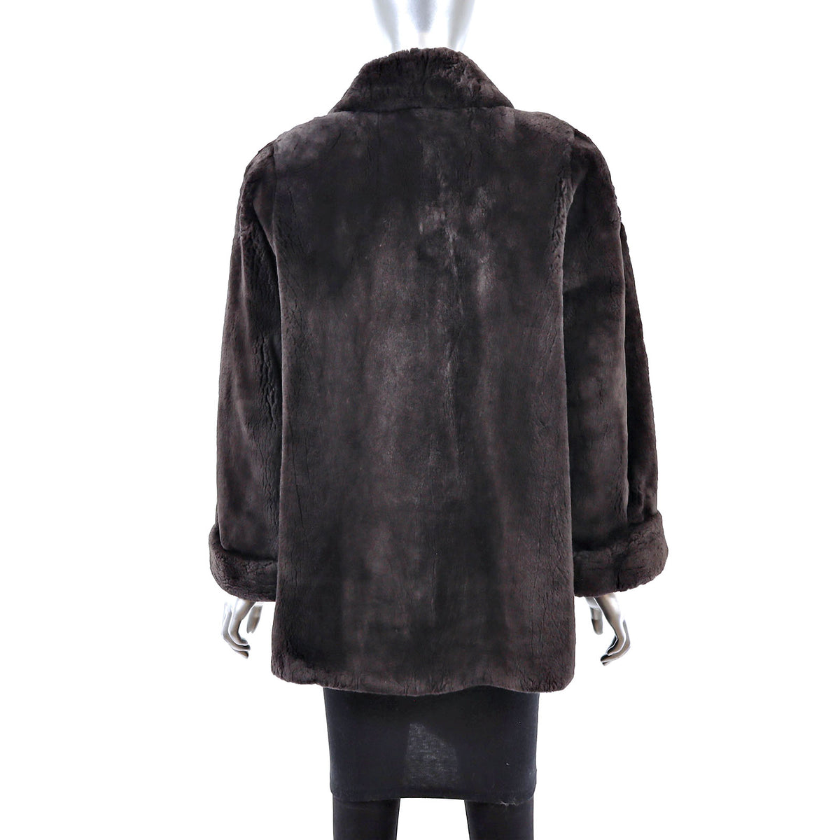Brown Sheared Beaver Jacket- Size M