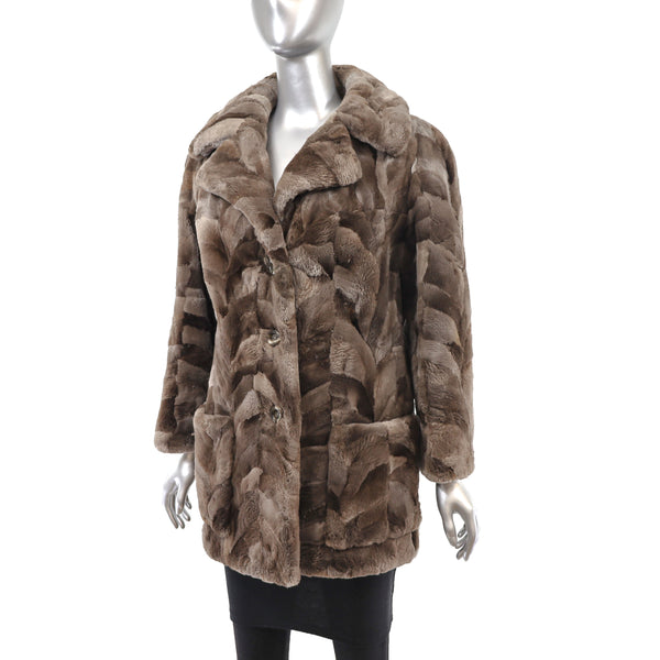 Section Sheared Beaver Jacket- Size S