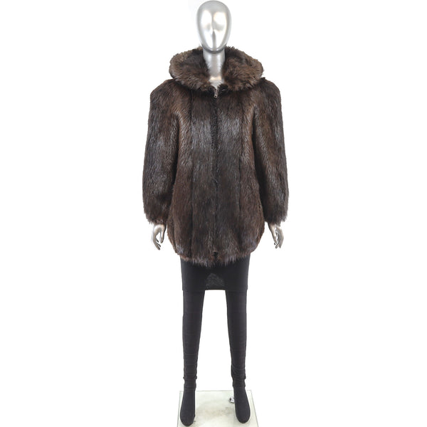 Hooded Beaver Jacket- Size S