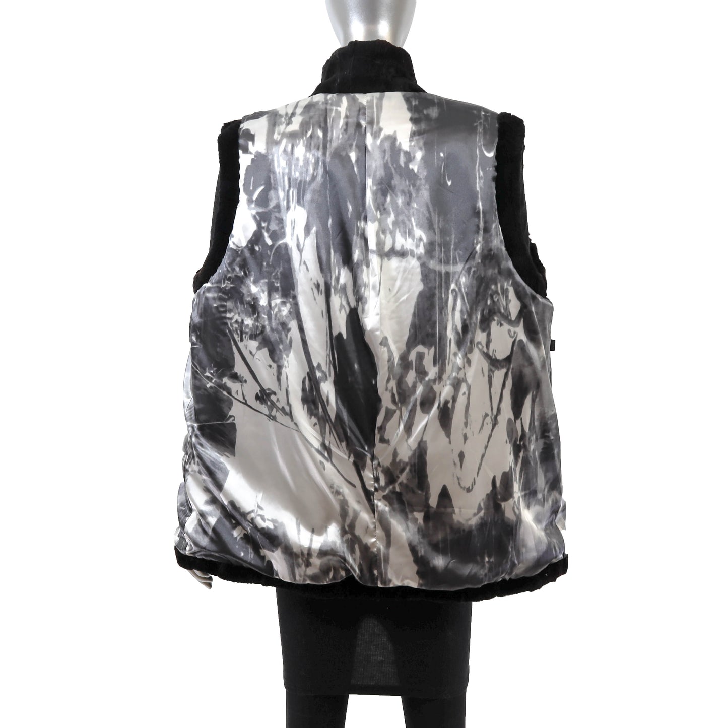 Dark Brown Sheared Beaver Vest- Size L