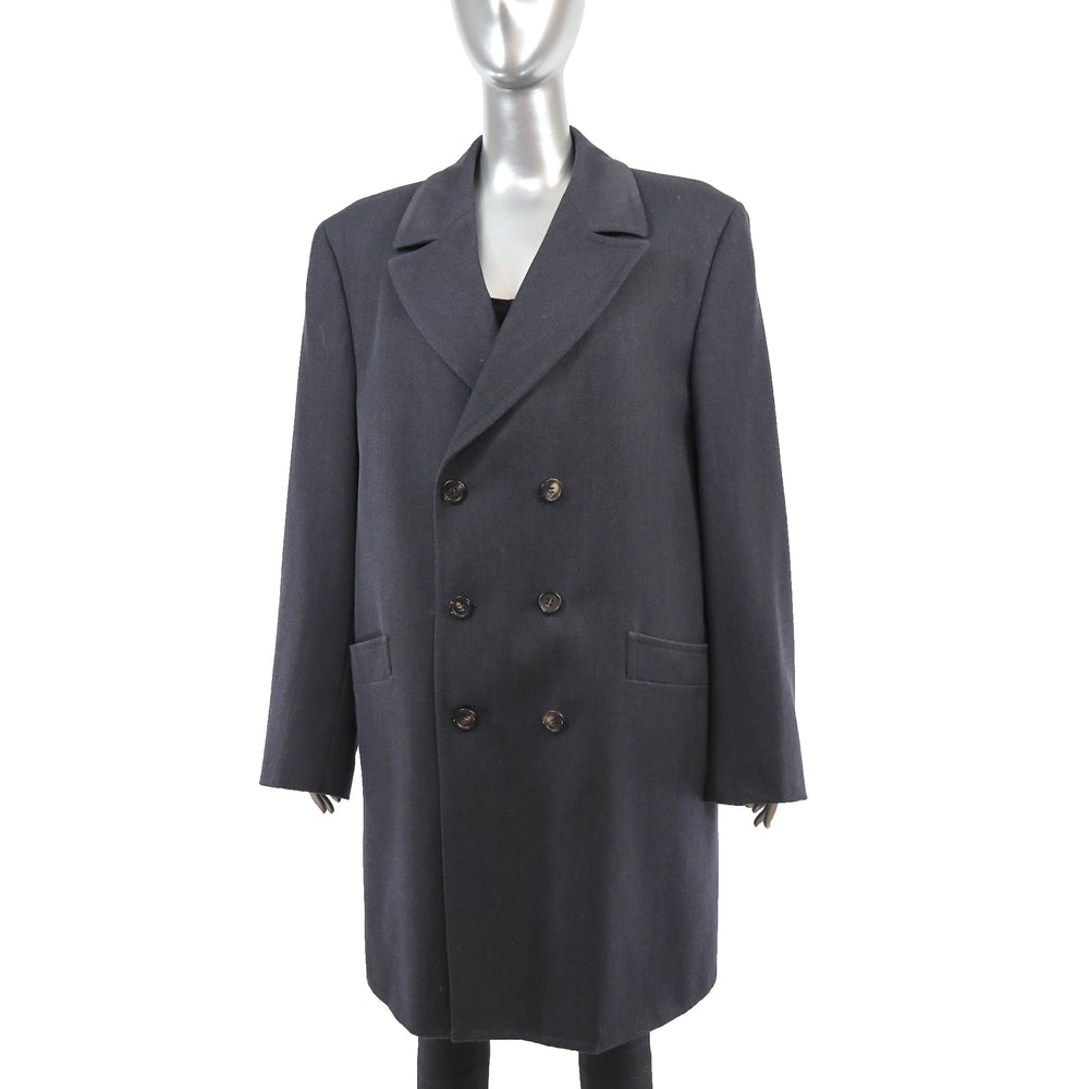 Brioni Men's Wool and Bemberg Coat with Detachable Mink Lining- Size L