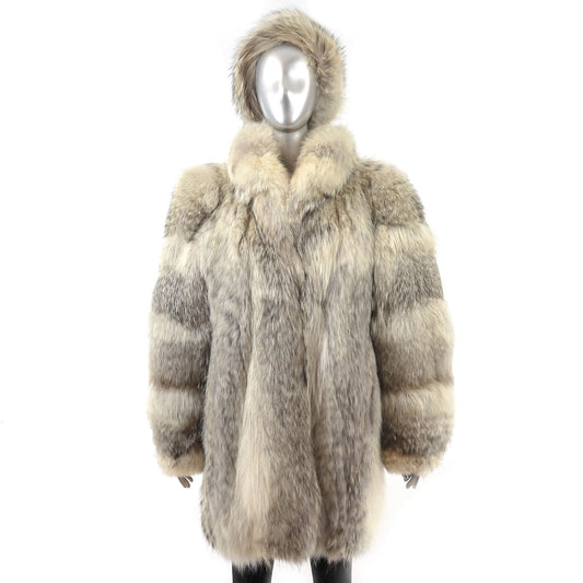 Coyote 3/4 Coat with Matching Headband- Size L