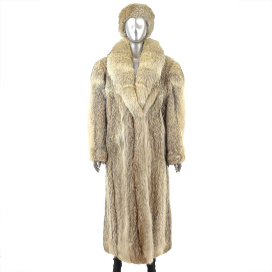 Coyote Coat with Matching Headband- Size M