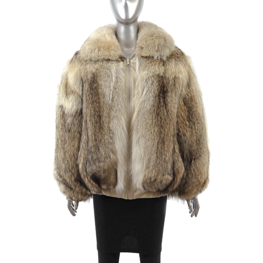 Coyote Jacket Reversible to Leather- Size S