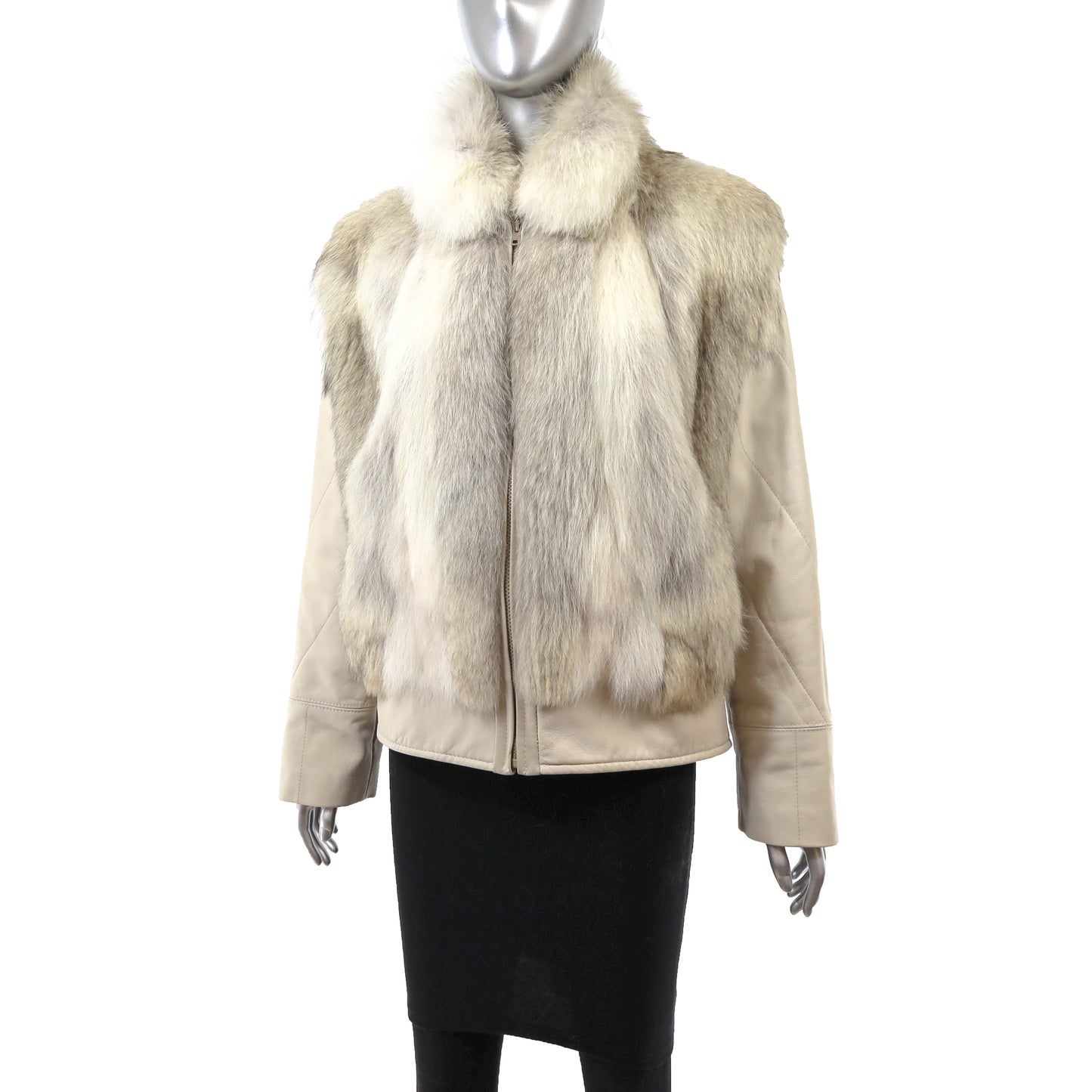 Coyote and Leather Jacket- Size S
