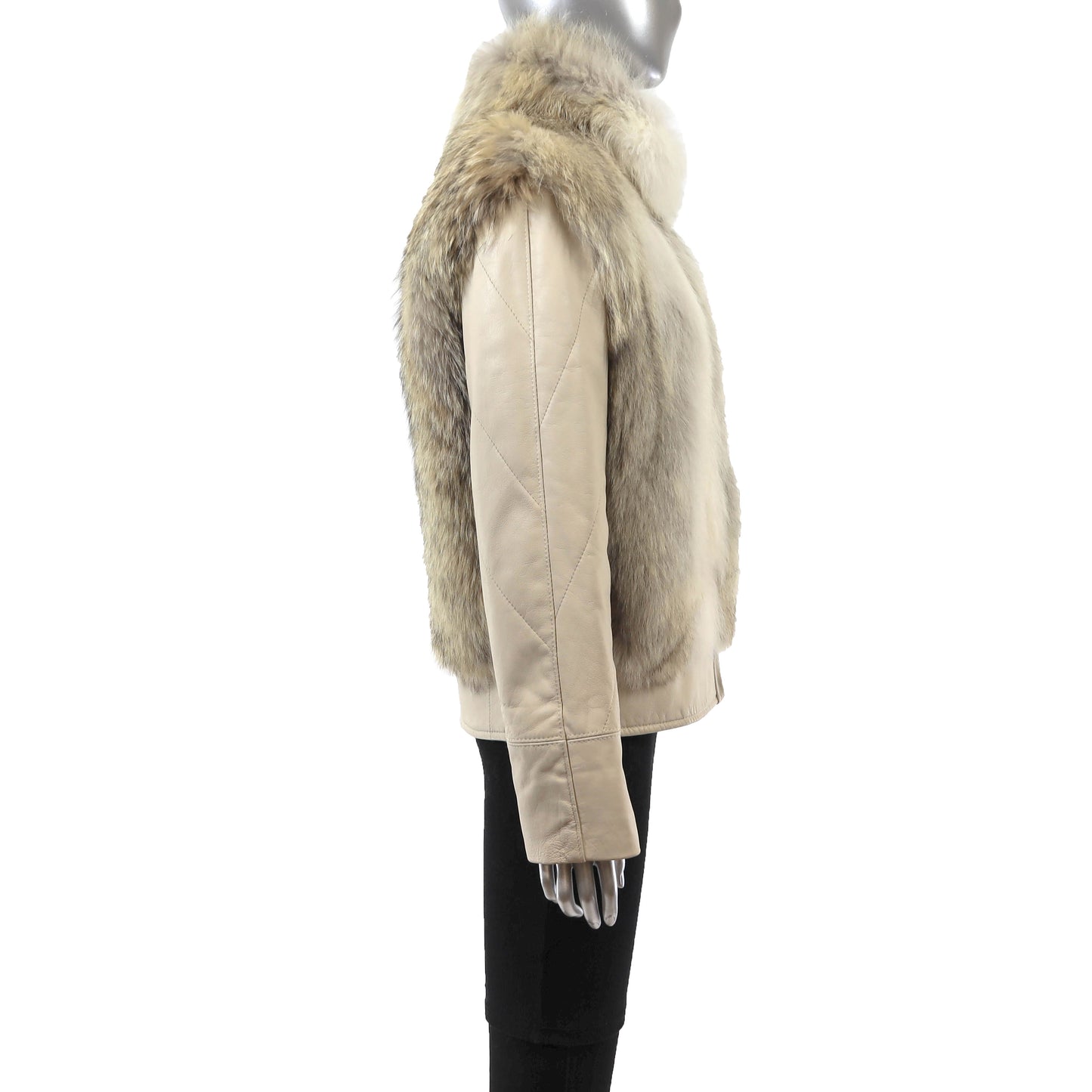 Coyote and Leather Jacket- Size S