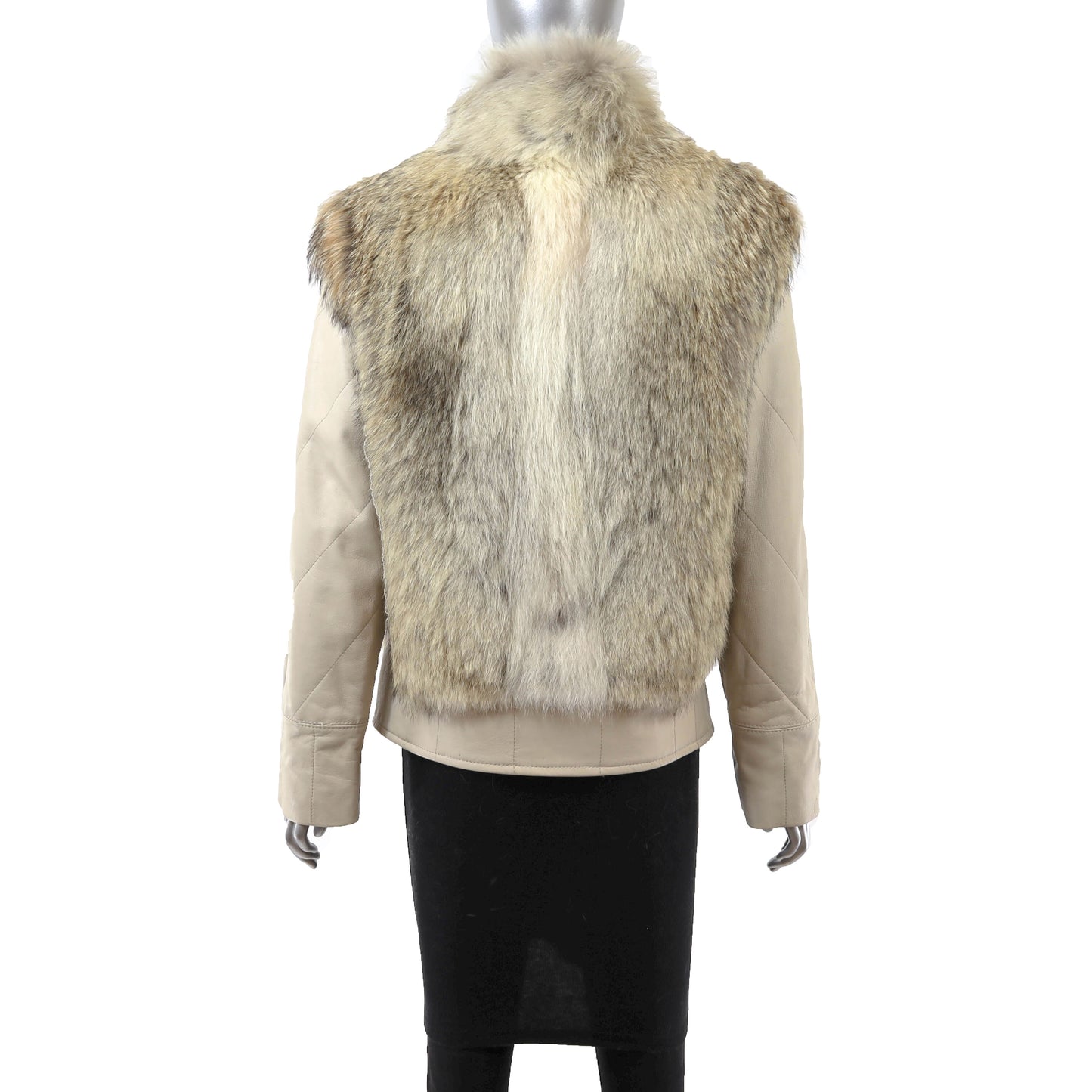 Coyote and Leather Jacket- Size S