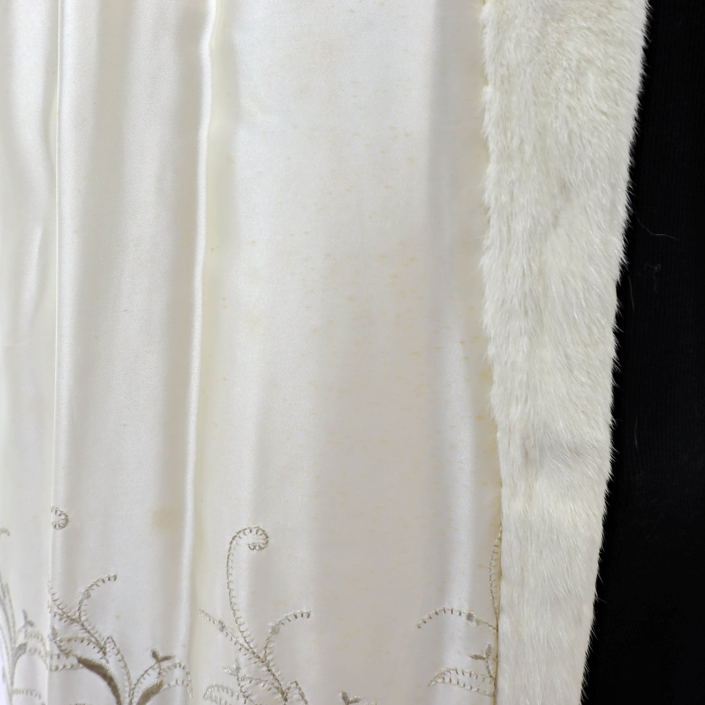 White Ermine 3/4 Coat- Size L